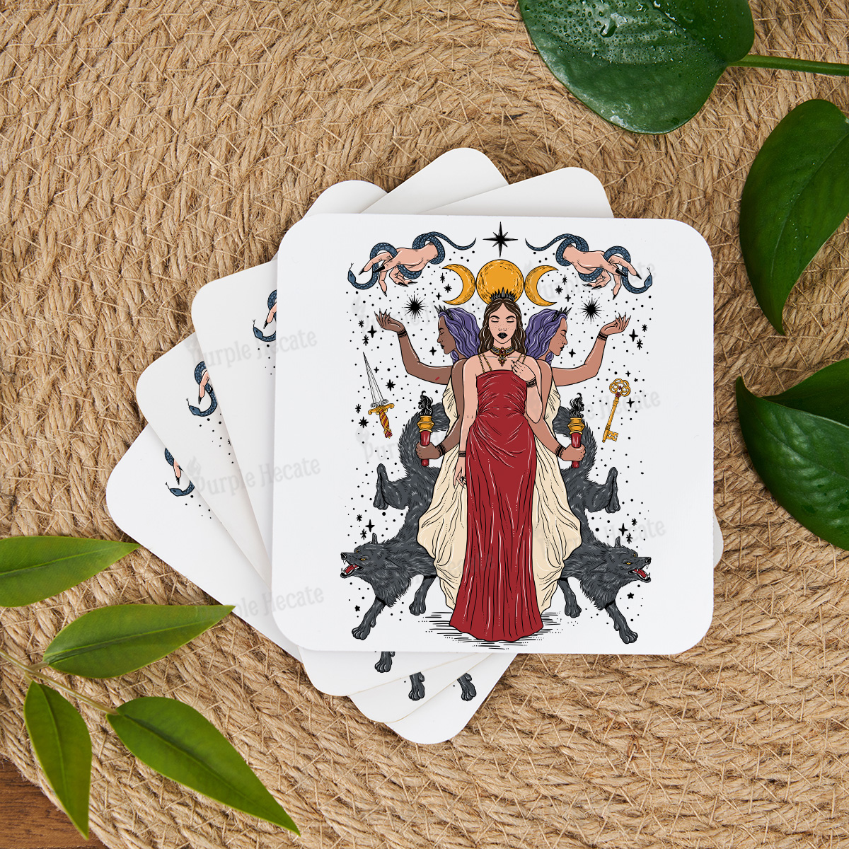 Purplehecate The Triple Goddess Hecate Coaster
