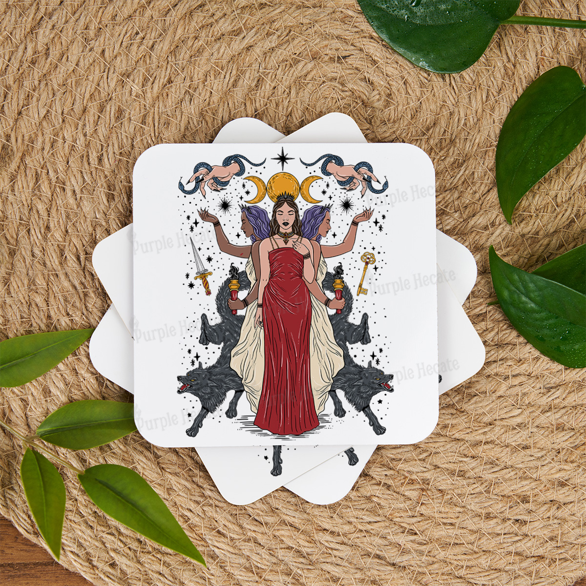 Purplehecate The Triple Goddess Hecate Coaster