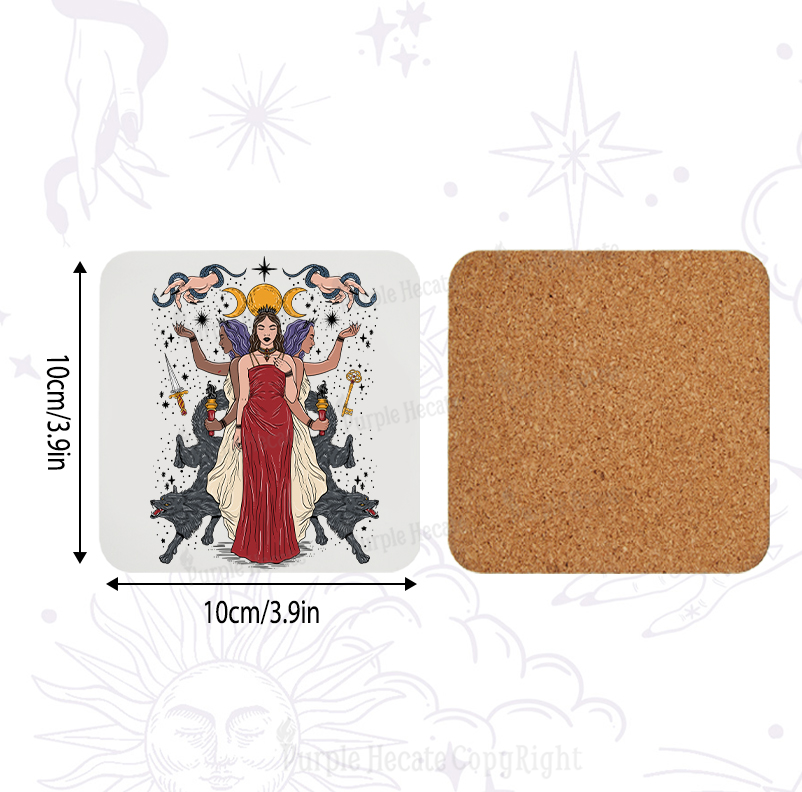 Purplehecate The Triple Goddess Hecate Coaster