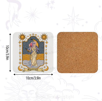 Purplehecate Aquarius Zodia Coaster