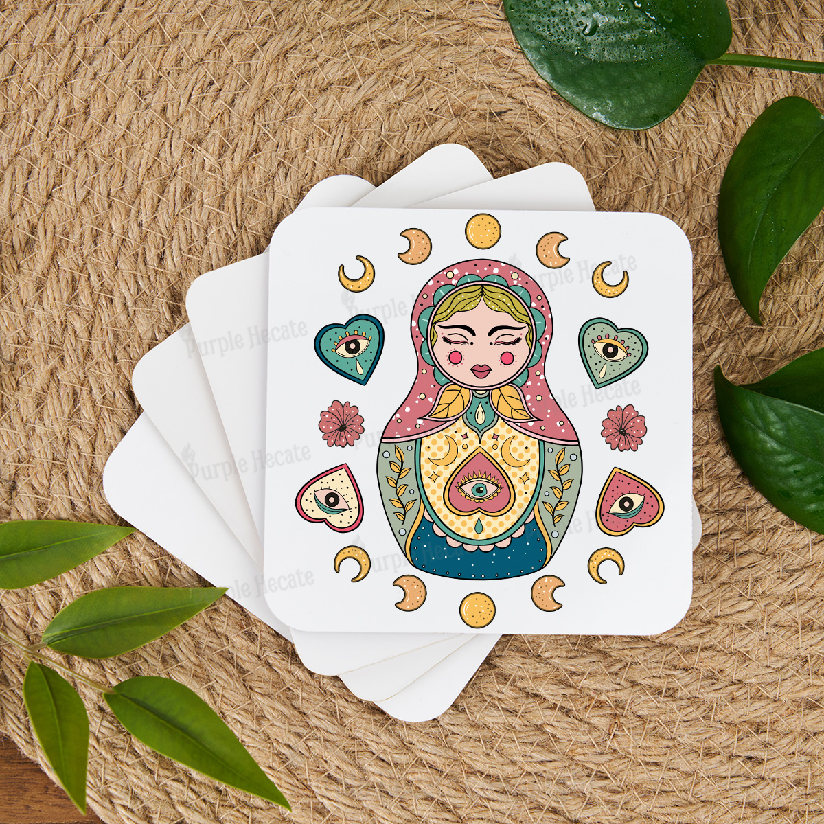 Purplehecate Nesting Doll Coaster