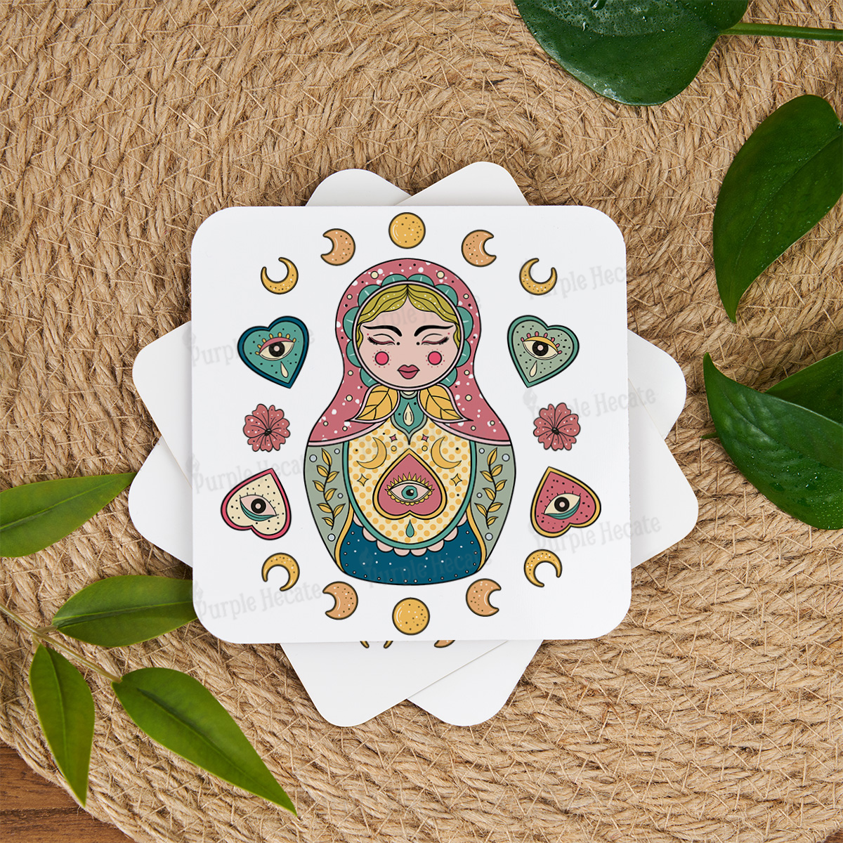 Purplehecate Nesting Doll Coaster