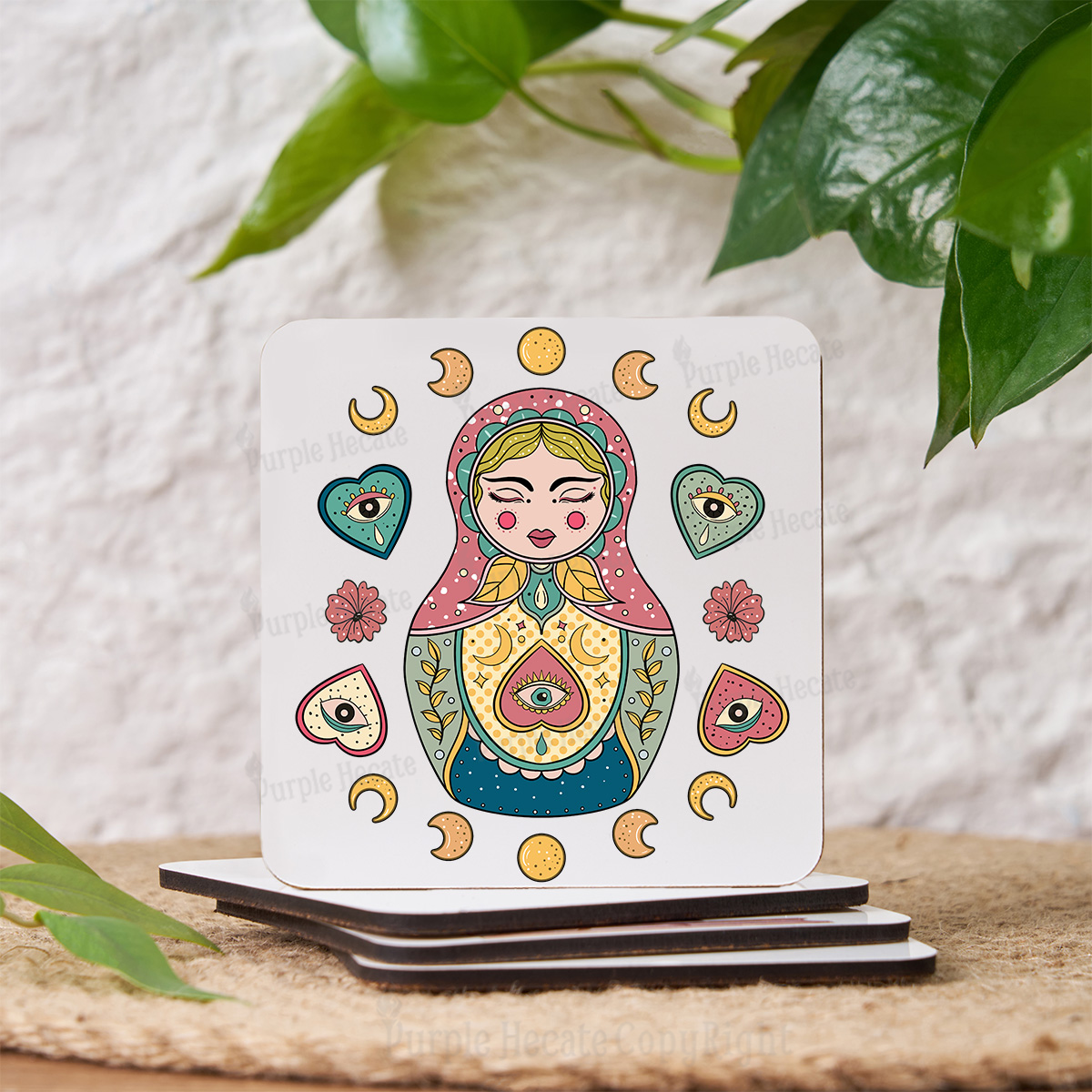Purplehecate Nesting Doll Coaster