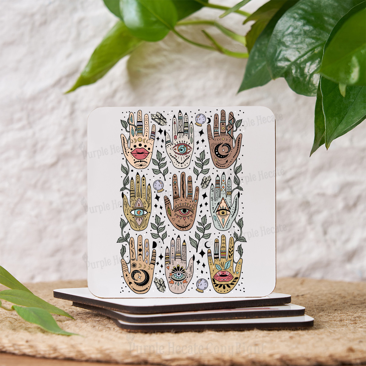 Purplehecate Helping Hands Coaster