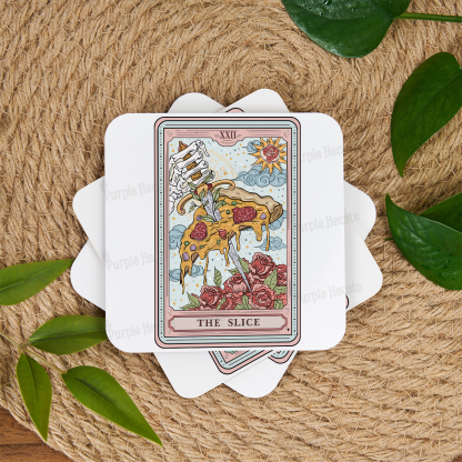 Purplehecate The Slice Food Tarot Coaster