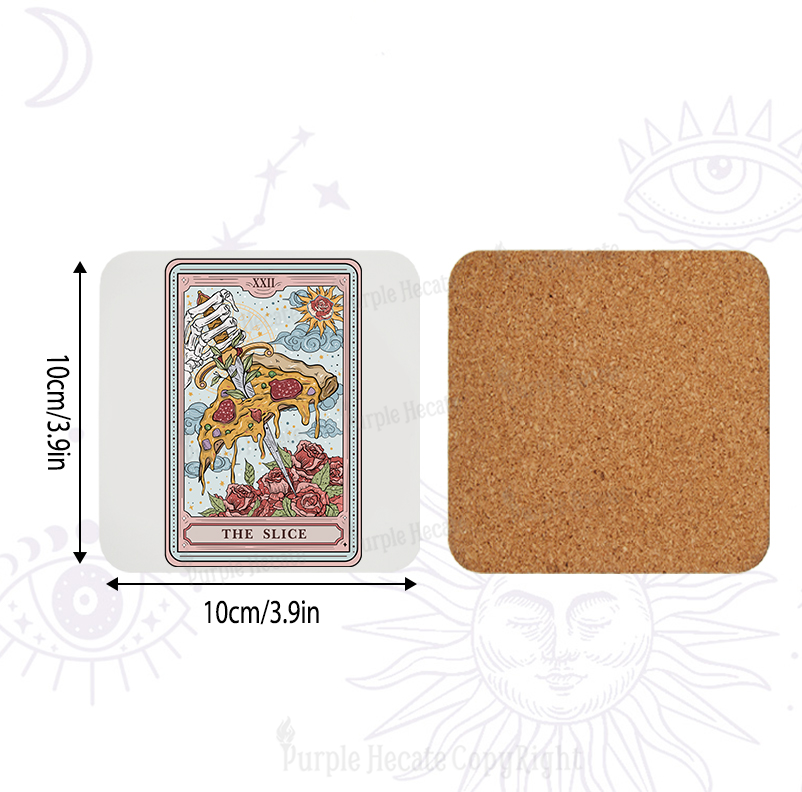 Purplehecate The Slice Tarot Coaster