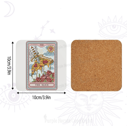 Purplehecate The Slice Tarot Coaster