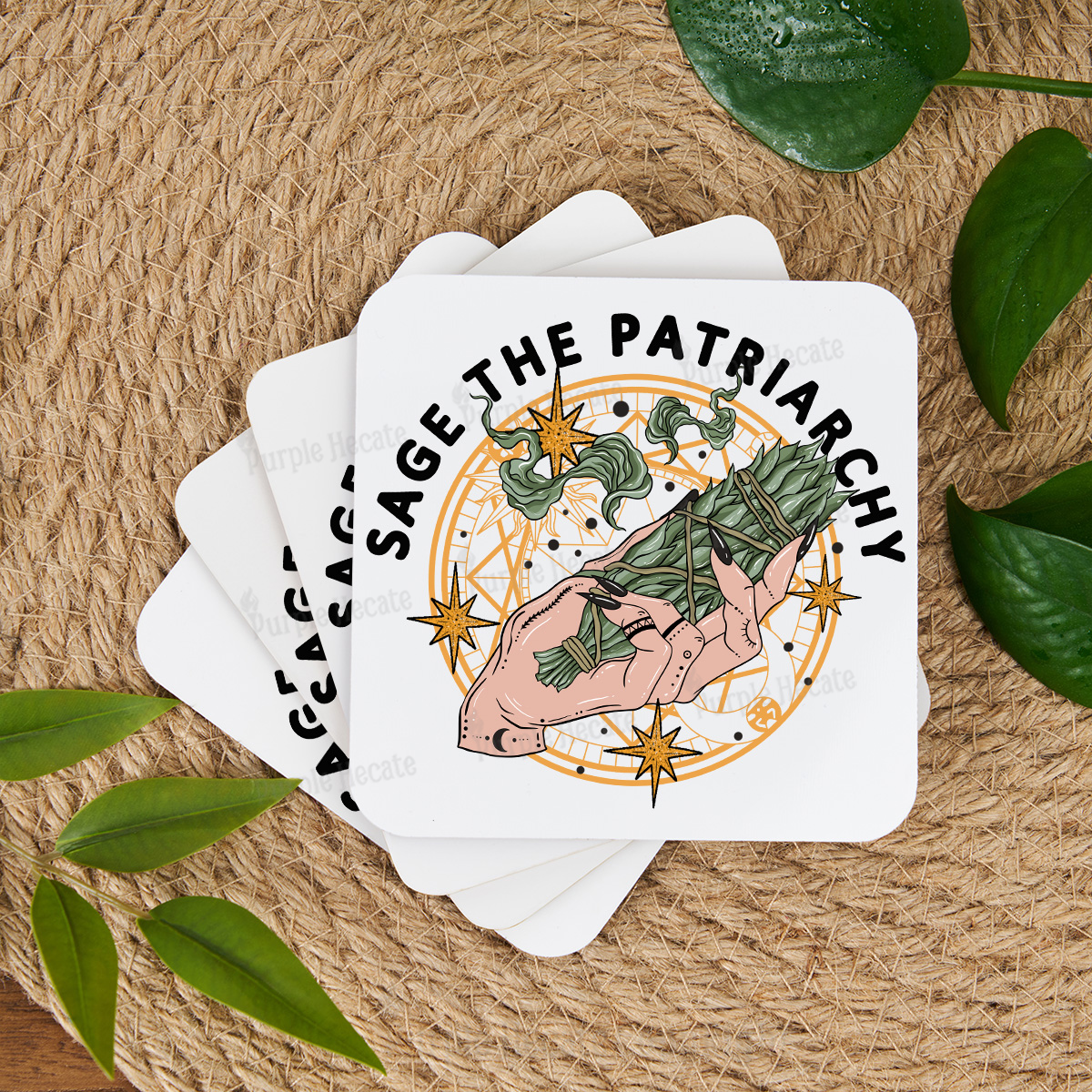 Purplehecate Sage The Patriarchy Coaster