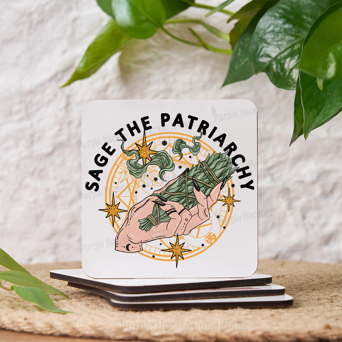 Purplehecate Sage The Patriarchy Coaster