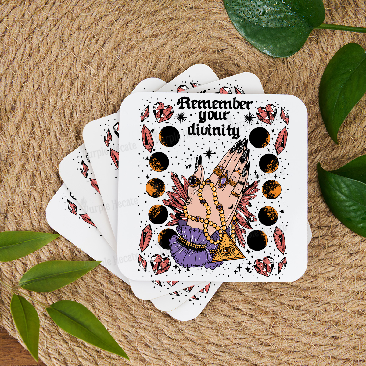 Purplehecate Remember Your Divinity Coaster