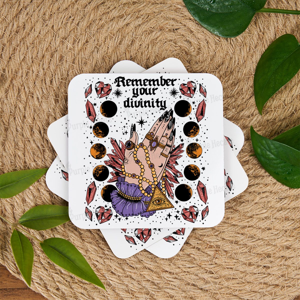 Purplehecate Remember Your Divinity Coaster