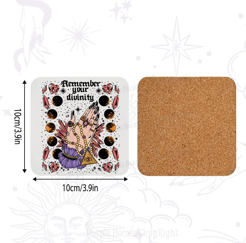 Purplehecate Remember Your Divinity Coaster