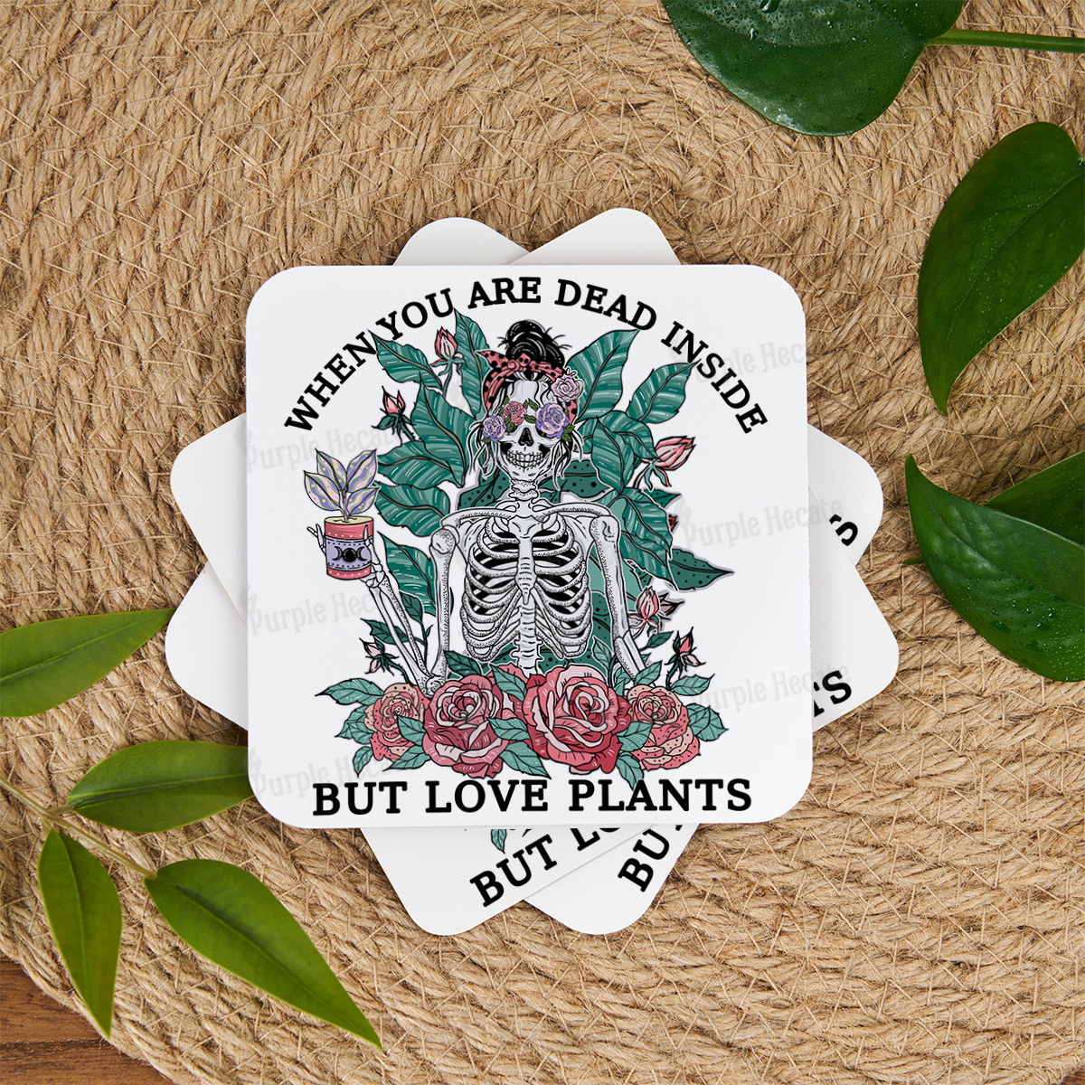 Purplehecate When You Dead Inside Coaster