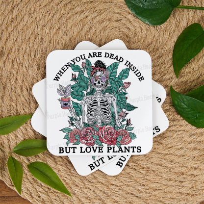 Purplehecate When You Dead Inside Coaster