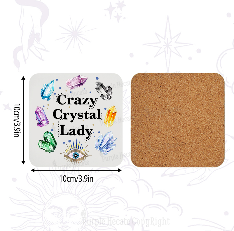 Purplehecate Crazy Crystal Lady Coaster