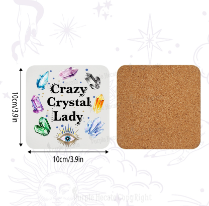 Purplehecate Crazy Crystal Lady Coaster