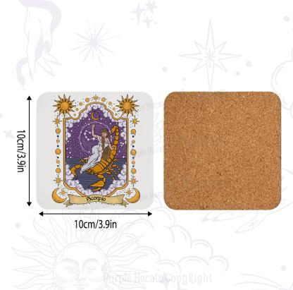 Purplehecate Scorpio Zodiac Coaster