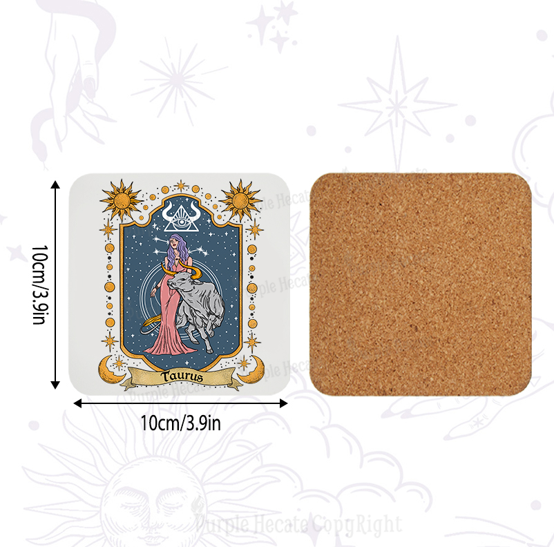 Purplehecate Taurus Zodiac Coaster