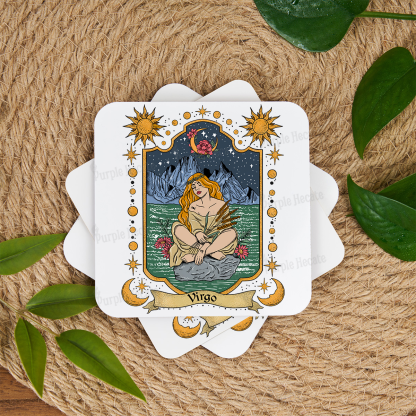 Purplehecate Virgo Zodiac Coaster