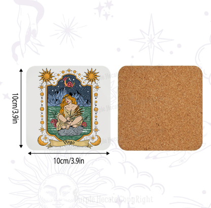 Purplehecate Virgo Zodiac Coaster