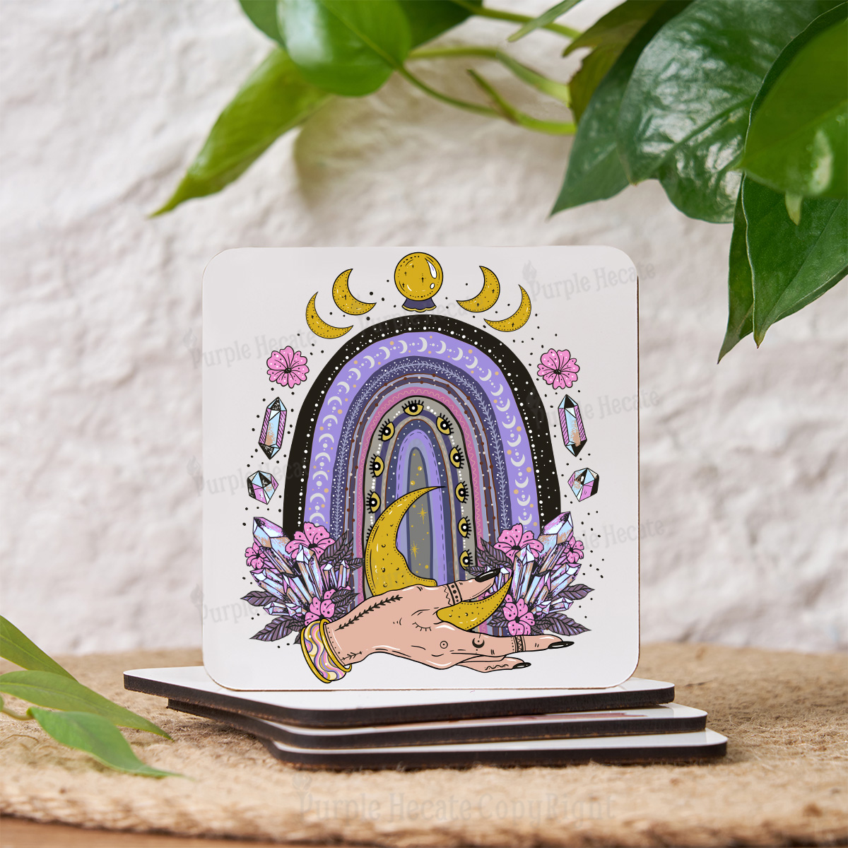 Purplehecate Magic Rainbow Coaster