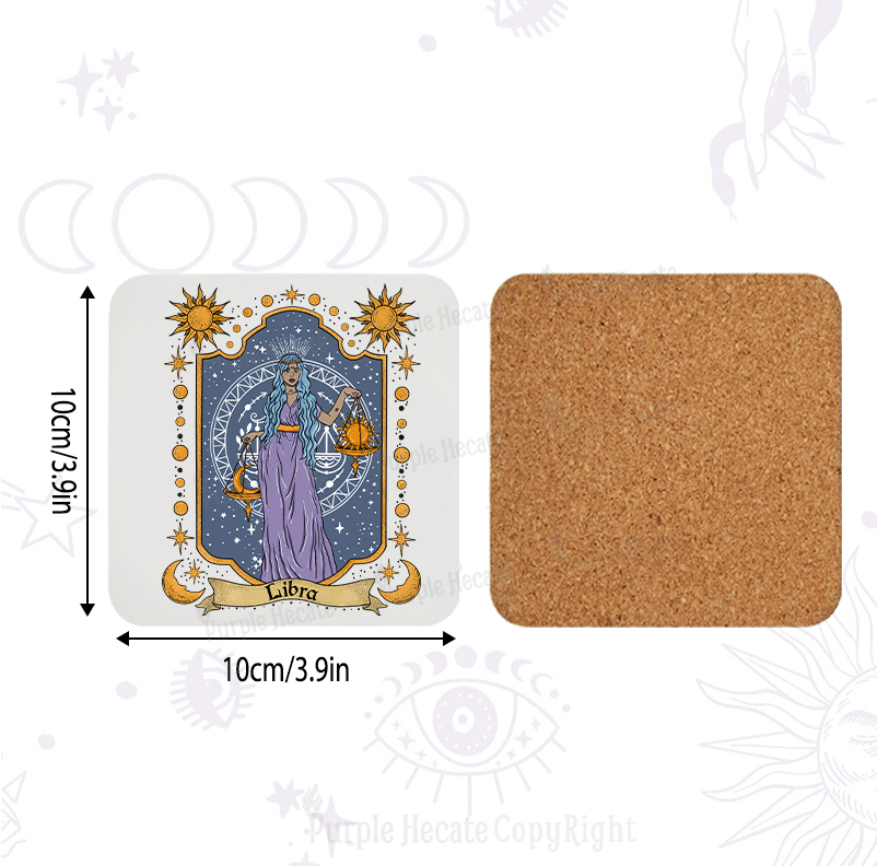 Purplehecate Libra Zodiac Coaster