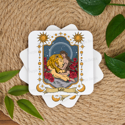 Purplehecate Leo Zodiac Coaster
