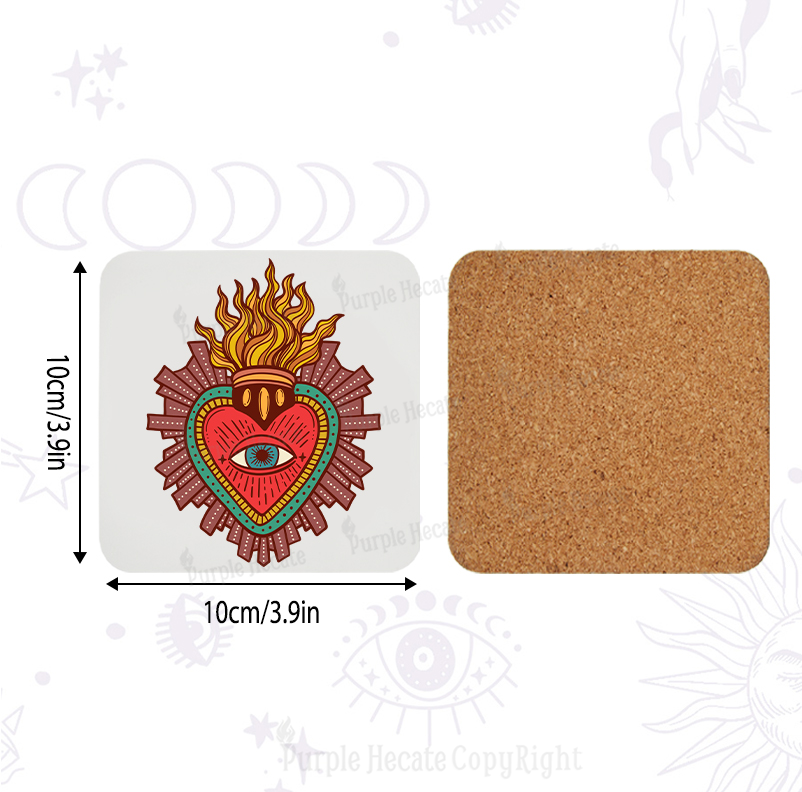 Purplehecate Sacred Heart Coaster