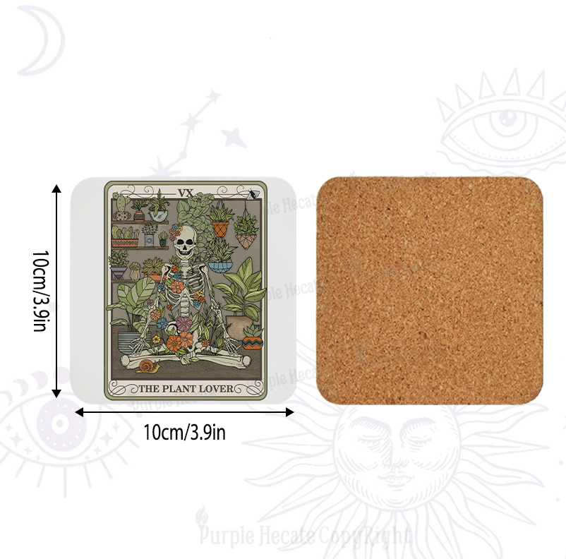 Purplehecate The Plant Lover Tarot Coaster