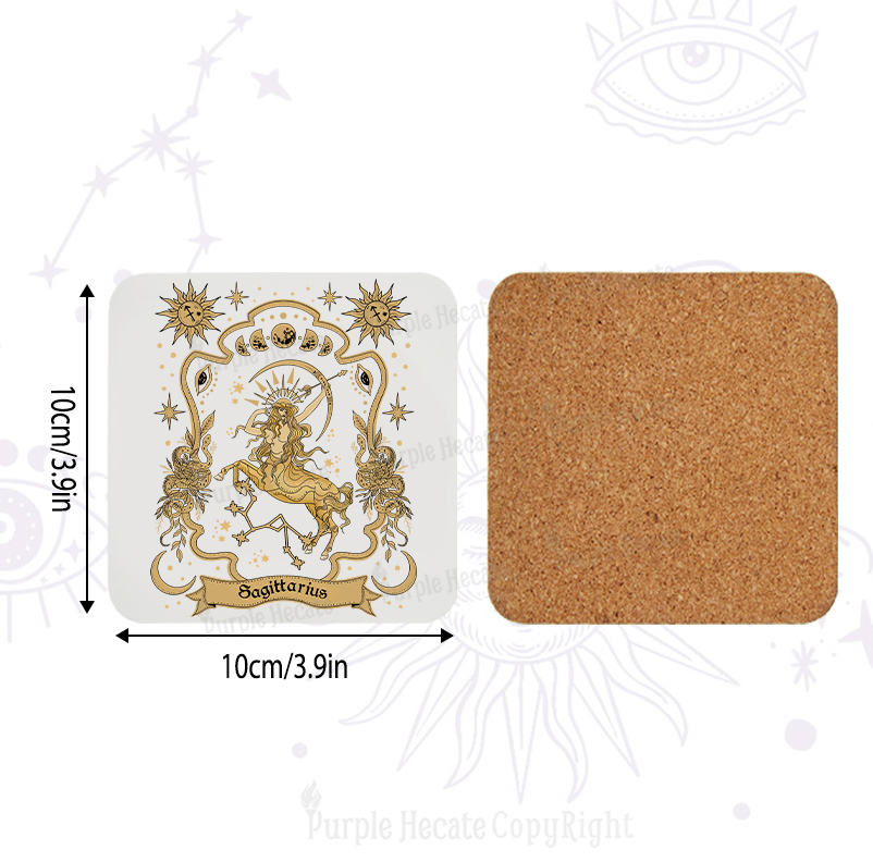 Purplehecate Sagittarius' Astral Mirage Zodiac Coaster