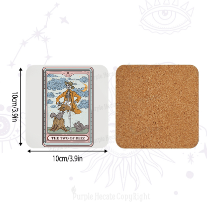 Purplehecate The Two Of Deez Tarot Coaster
