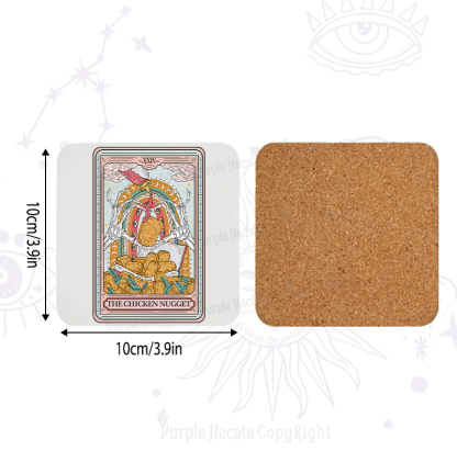 Purplehecate The Chicken Nugget Tarot Coaster