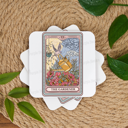 Purplehecate The Gardener Tarot Coaster