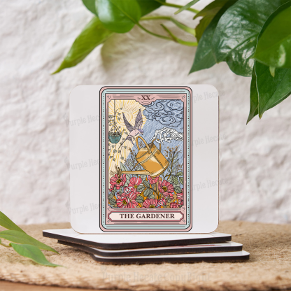 Purplehecate The Gardener Tarot Coaster