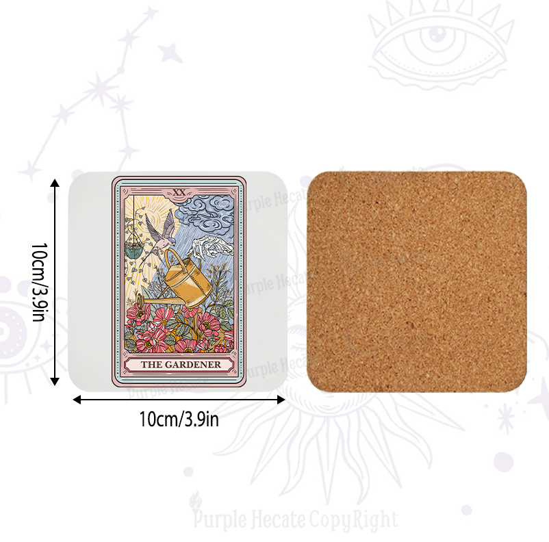 Purplehecate The Gardener Tarot Coaster