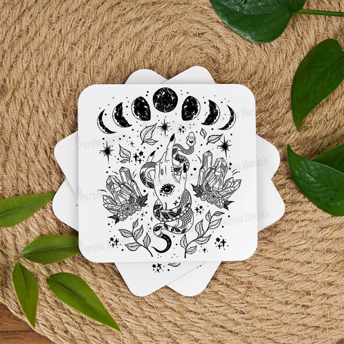 Purplehecate Reach For The Moon Coaster