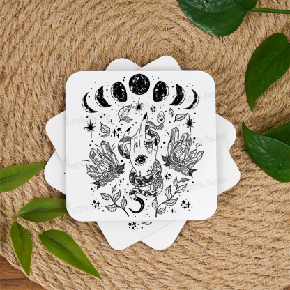 Purplehecate Reach For The Moon Coaster