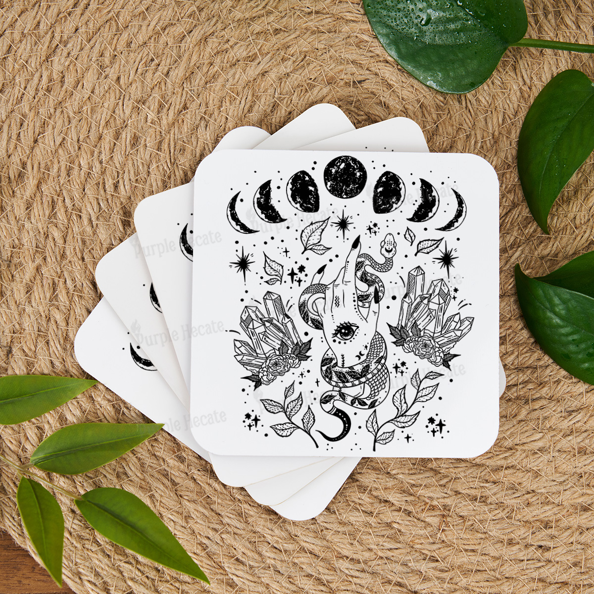 Purplehecate Reach For The Moon Coaster