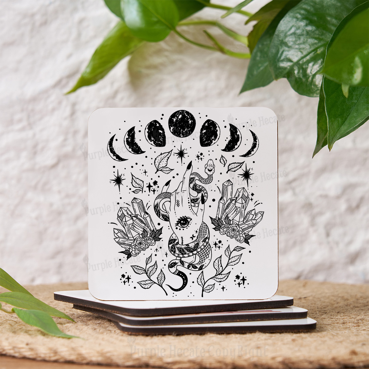 Purplehecate Reach For The Moon Coaster