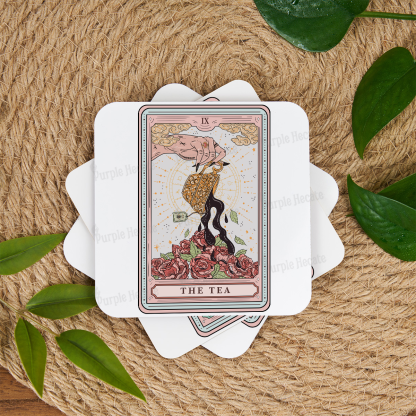 Purplehecate The Tea Food Tarot Coaster