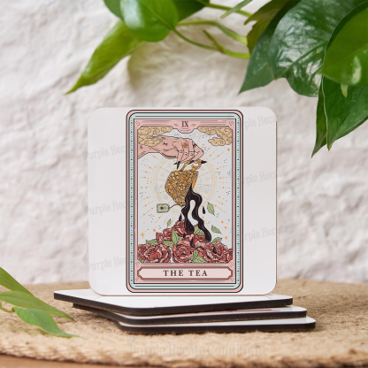 Purplehecate The Tea Food Tarot Coaster