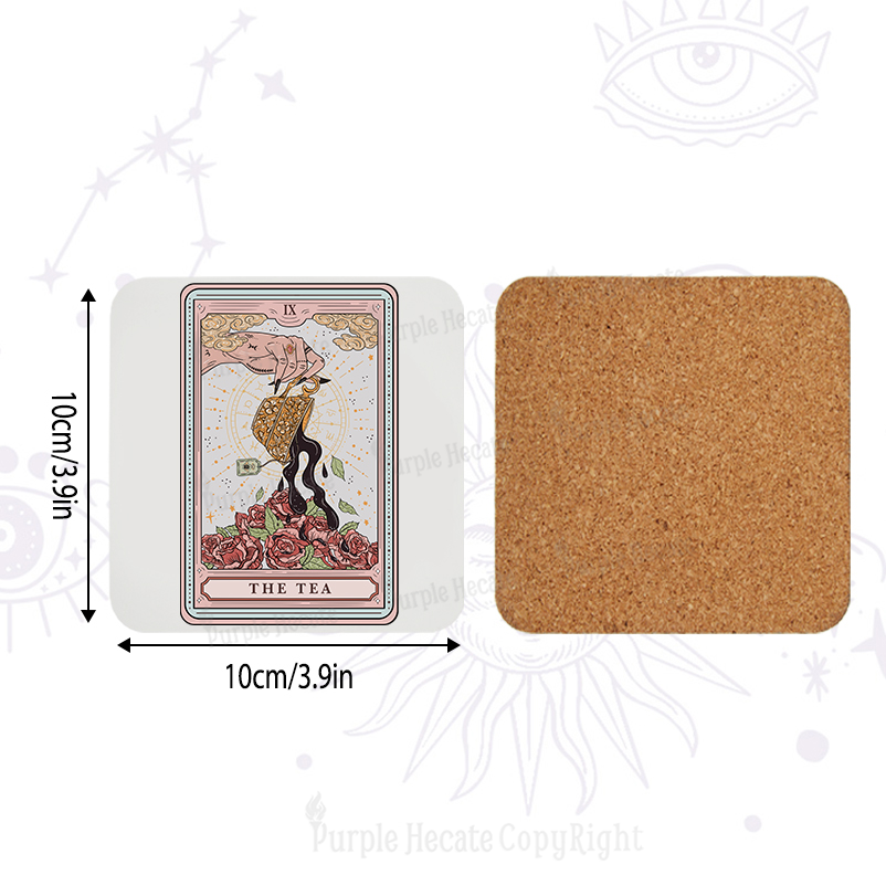 Purplehecate The Tea Tarot Coaster