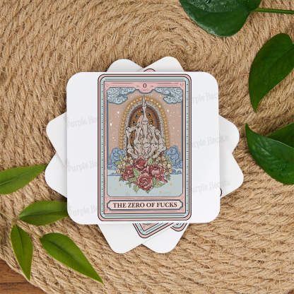 Purplehecate The Zero Of Fucks Tarot Coaster