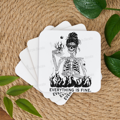 Purplehecate Everything Is Fine Coaster