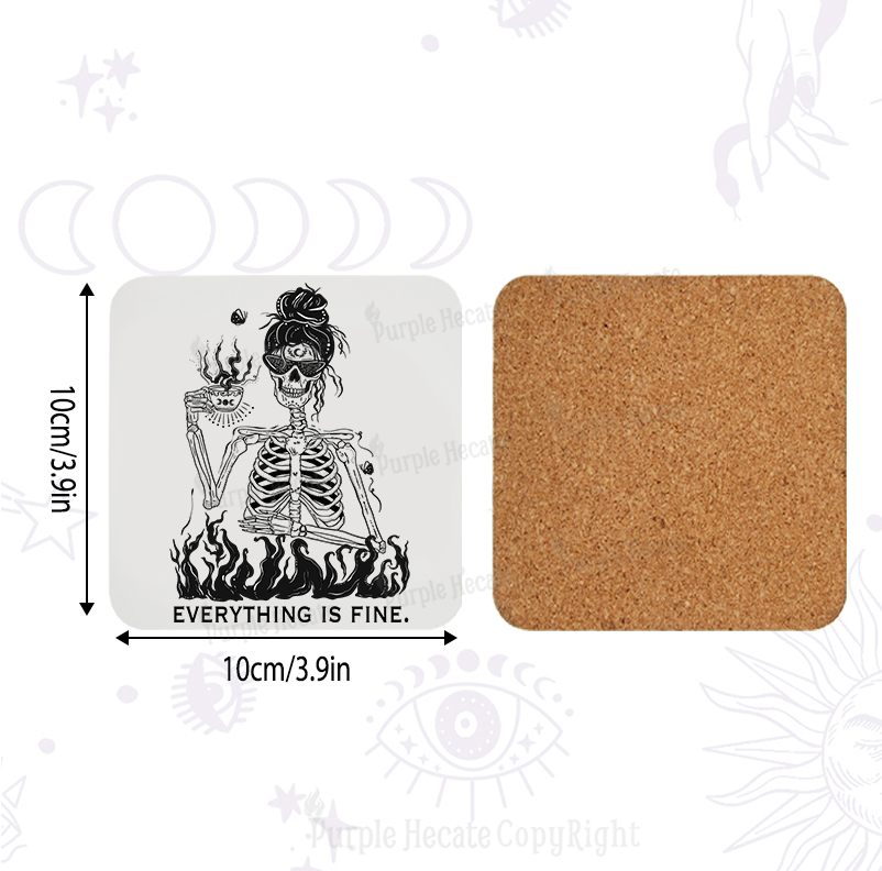 Purplehecate Everything Is Fine Coaster