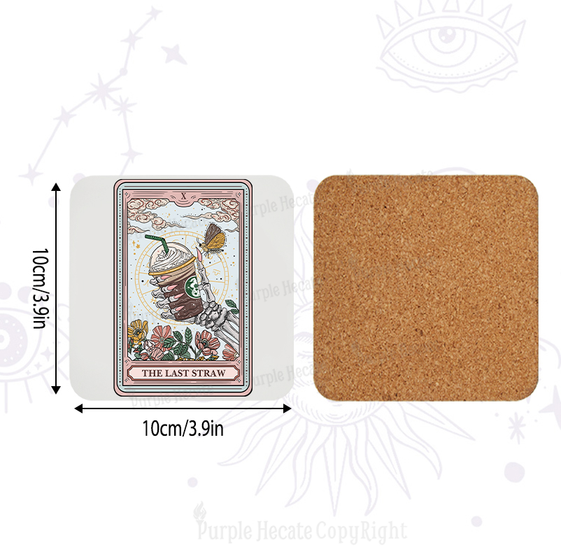 Purplehecate The Last Straw Tarot Coaster