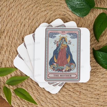 Purplehecate The Mother Tarot Coaster