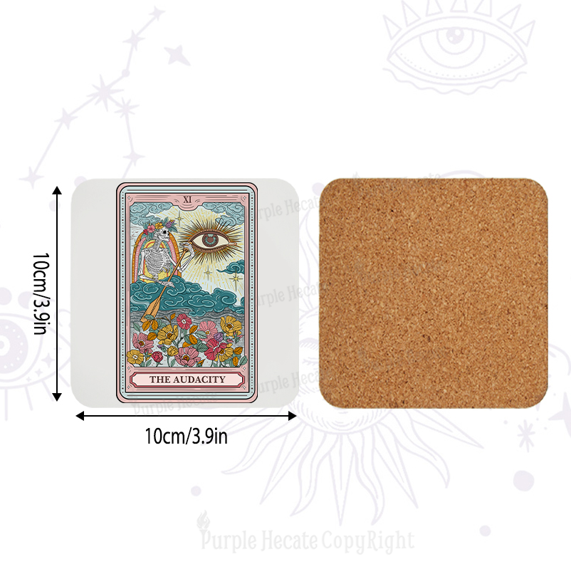 Purplehecate The Audacity Tarot Coaster