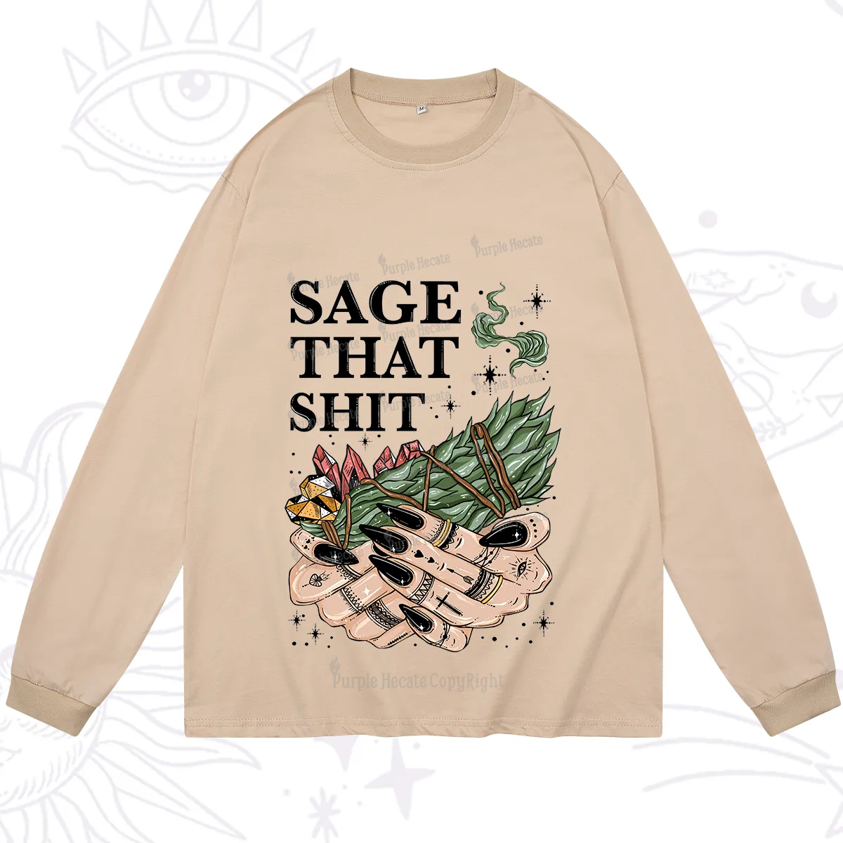 Purplehecate Smudge That Shit Long Sleeve T-Shirt