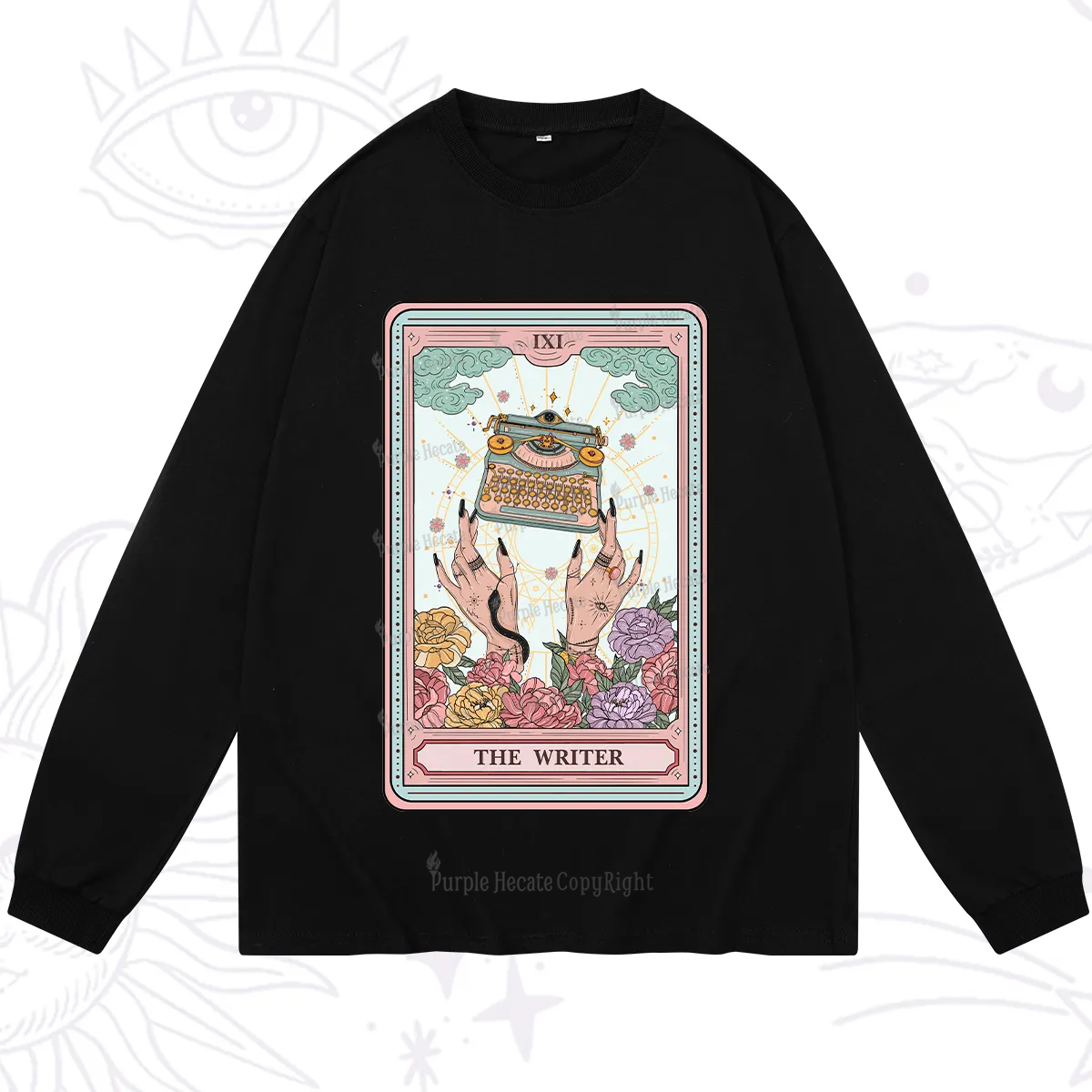 Purplehecate The Writer Tarot Card Long Sleeve T-Shirt